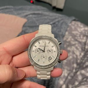 White ceramic Michael kors watch